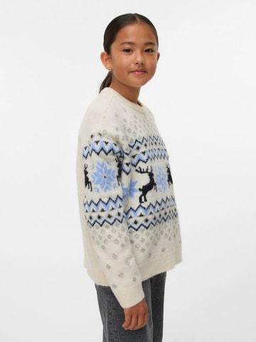 Vero Moda Girl Trui "Santanordic" crème/zwart/lichtblauw