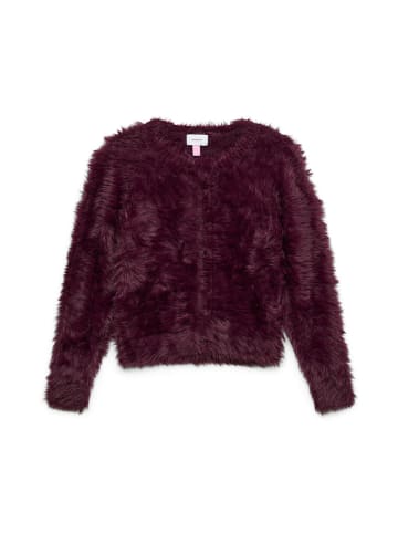 Vero Moda Girl Kardigan "Fluffy" w kolorze bordowym
