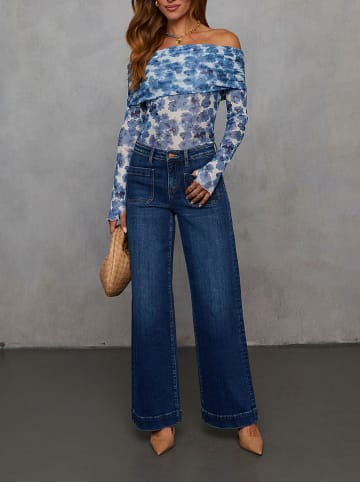 LA Angels Longsleeve in Blau/ Weiß