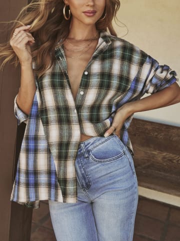 LA Angels Hemd in Creme/ Khaki/ Blau