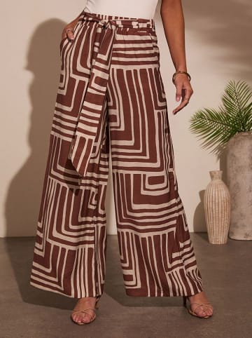 LA Angels Hose in Braun/ Creme