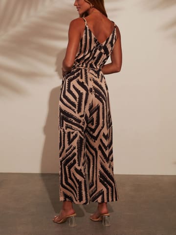 LA Angels Jumpsuit in Beige/ Schwarz