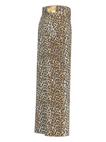 Vingino Spijkerbroek "Cassie" - extra wide fit - bruin/zwart