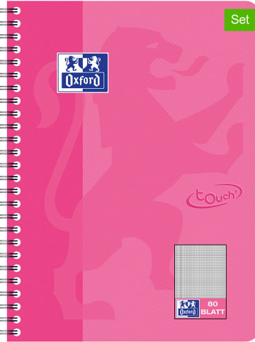 Oxford 5er-Set: Collegeblöcke "Touch - Lineatur 28" in Bunt - DIN B5