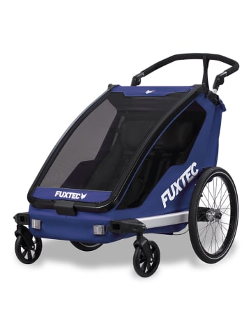 Fuxtec Przyczepka rowerowa "2-Sitzer FX-FA1" w kolorze niebieskim