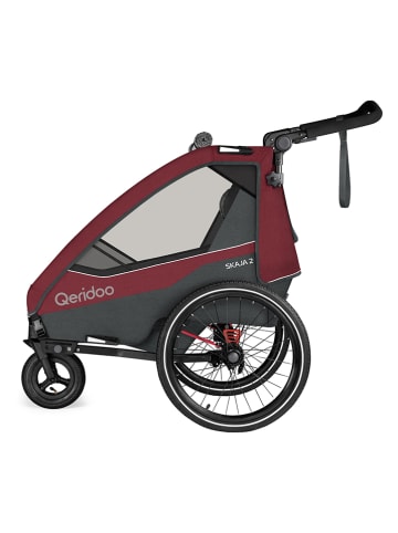 Qeridoo Przyczepka rowerowa 2w1 "Skaja 2" w kolorze czerwonym