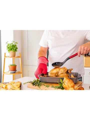 KitchenAid Lepel "Classic" zwart/rood - (L)34 cm