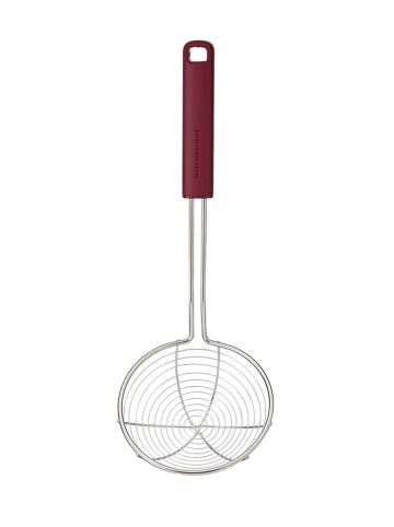 KitchenAid Schöpfsieb "Classic" in Silber/ Rot - (L)36 cm