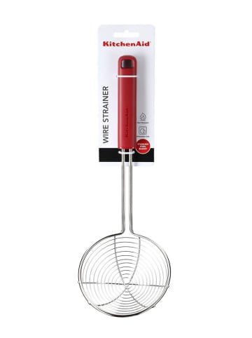 KitchenAid Sitko "Classic" w kolorze srebrno-czerwonym - dł. 36,5 cm