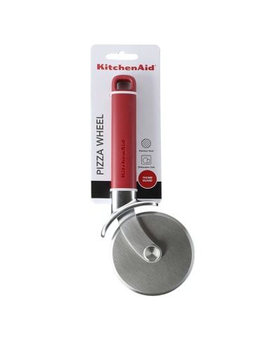 KitchenAid Nóż "Classic" w kolorze srebrno-czerwonym do pizzy - dł. 23,5 cm