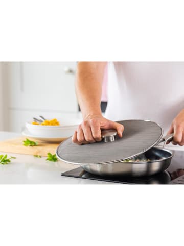 KitchenAid Osłona przeciwbryzgowa w kolorze srebrnym z filtrem zapachowym - Ø 33 cm