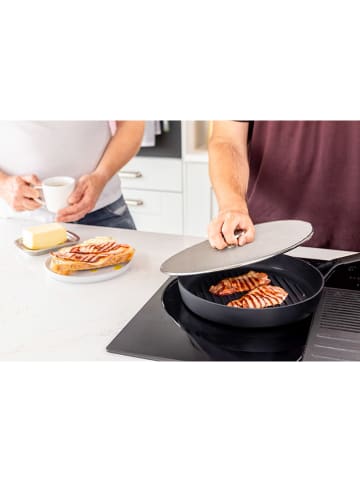 KitchenAid Osłona przeciwbryzgowa w kolorze srebrnym z filtrem zapachowym - Ø 33 cm