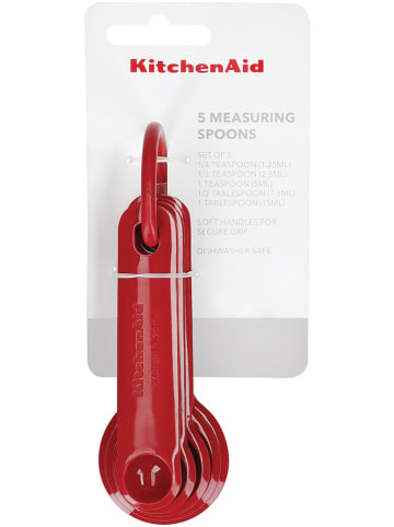 KitchenAid 5-delige set: maatlepels rood