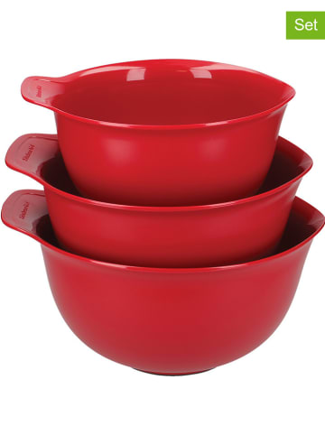 KitchenAid 3-delige set: mengkommen rood