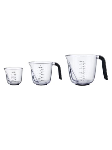 KitchenAid 3er-Set: Messbecher in Transparent/ Schwarz