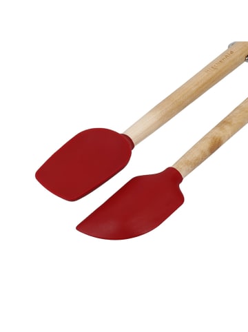 KitchenAid 2-delige deegspatelset lichtbruin/rood