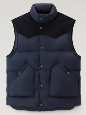 Woolrich Doorgestikte bodywarmer donkerblauw