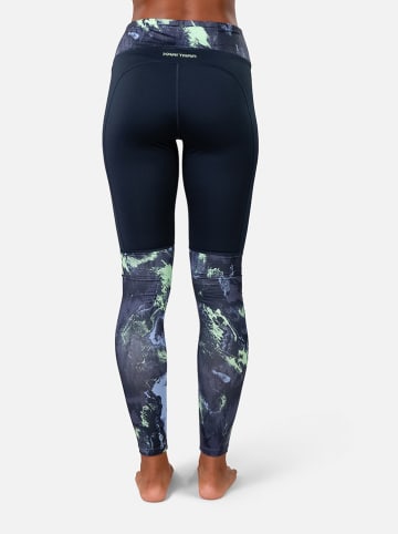KARI TRAA Trainingsleggings "Fierce" in Dunkelblau/ Schwarz
