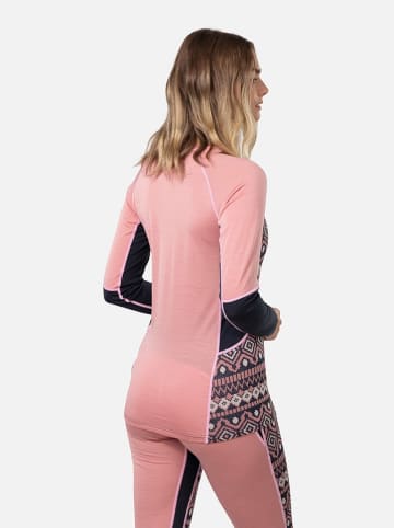 KARI TRAA Thermo-onderhemd "Malia" lichtroze/donkerblauw