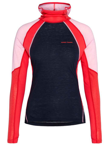 KARI TRAA Functionele longsleeve "Alma" lichtroze/zwart