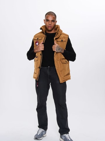 CANADA weather gear Doorgestikte bodywarmer lichtbruin