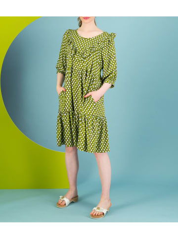 Blutsgeschwister Jurk "Fabala di Farfalla" groen