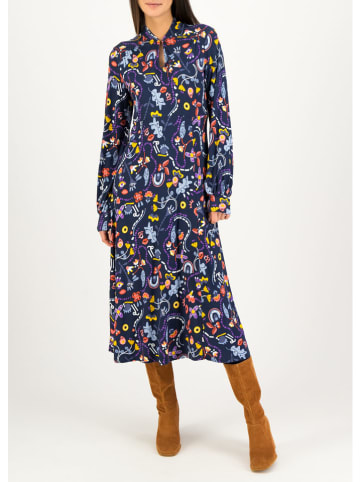 Blutsgeschwister Jurk "Oh so No" donkerblauw/meerkleurig