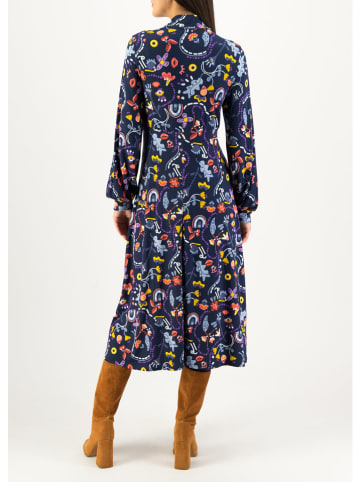 Blutsgeschwister Jurk "Oh so No" donkerblauw/meerkleurig