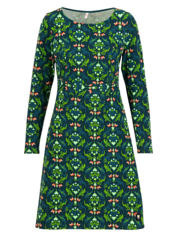 Blutsgeschwister Jurk "Home Sweet Home" groen/bauw