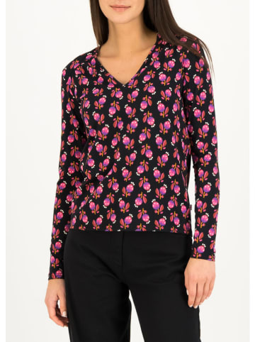 Blutsgeschwister Longsleeve "Magic Vee" roze/zwart