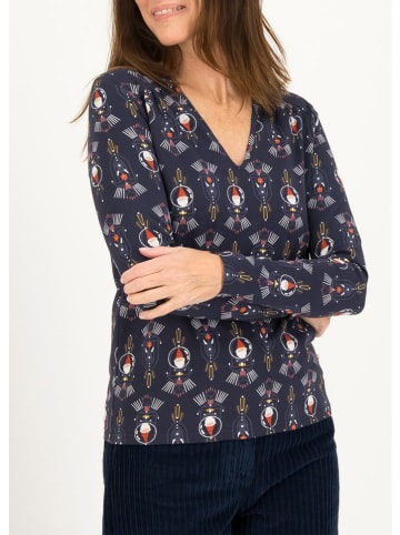 Blutsgeschwister Longsleeve "Magic Vee" donkerblauw