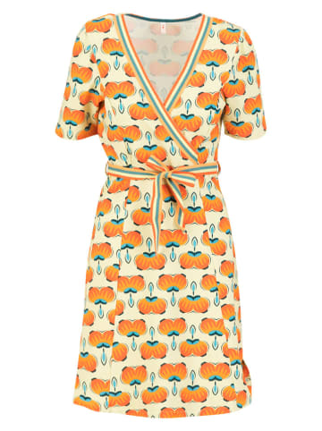 Blutsgeschwister Jurk "Court Cache" crème/oranje
