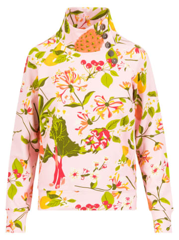 Blutsgeschwister Sweatshirt "Oh So Nett" in Rosa/ Grün
