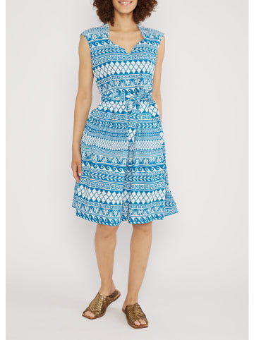 Blutsgeschwister Jurk "Mykonos Wedding Daymyth of mykonos" blauw/wit