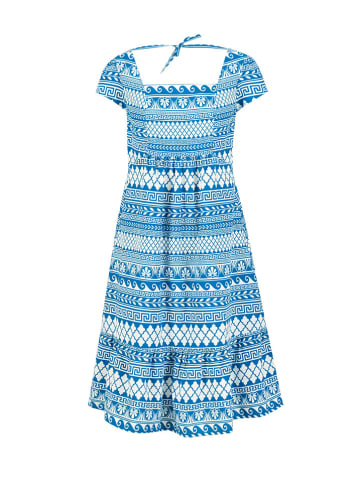 Blutsgeschwister Kleid "Midsummer Night Talemyth of mykonos" in Blau/ Weiß