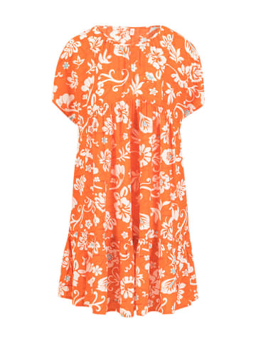 Blutsgeschwister Jurk "Seeds of Lovetropical" oranje/wit