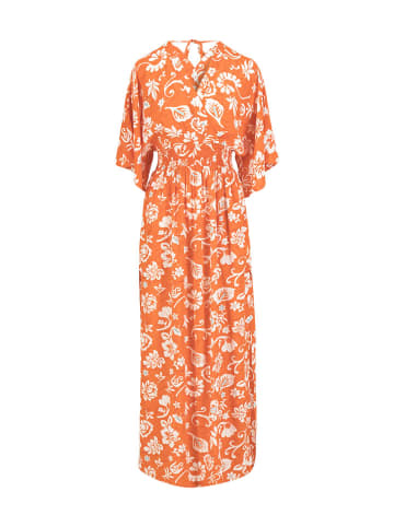 Blutsgeschwister Jurk "So Me Monotropical" oranje/wit