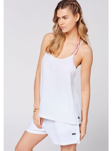 Chiemsee Lniany top "Bastia" w kolorze białym