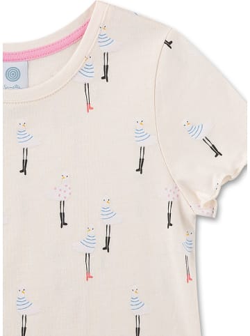 Sanetta Pyjama in Beige/ Hellblau