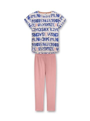 Sanetta Pyjama in Rosa/ Creme/ Blau