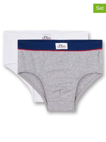 Sanetta 2er-Set: Pantys in Grau/ Weiß