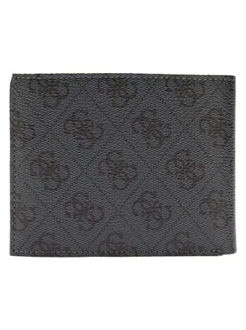 Guess Leder-Kartenetui "Milano" in Anthrazit - (B)11,5 x (H)8,5 x (T)1,5 cm
