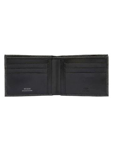 Guess Leder-Kartenetui "Milano" in Anthrazit - (B)11,5 x (H)8,5 x (T)1,5 cm