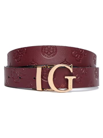 Guess Pasek w kolorze bordowym