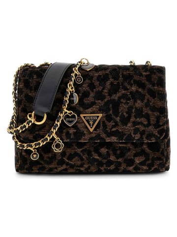 Guess Schoudertas "Giully" zwart/bruin - (B)25 x (H)17 x (D)7 cm