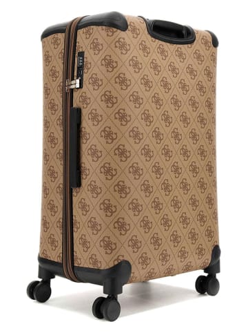 Guess Hardcase-trolley lichtbruin - (B)46 x (H)77 x (D)33 cm