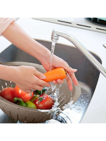 Violeta Home 2-częściowy zestaw w kolorze szaro-białym - wys. 11 x Ø 25,5 cm