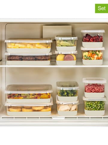 Violeta Home 12-delige set: vershouddozen grijs/transparant