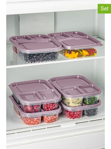 Violeta Home 6-delige set: voorraadcontainers roze - (B)24 x (H)5 x (D)15 cm