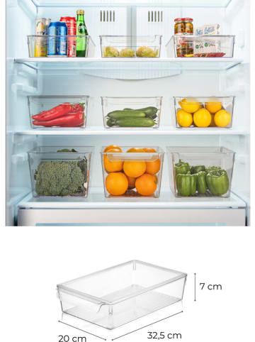Violeta Home 3-delige set: koelkastorganizers transparant - (B)32,5 x (H)7 x (D)20 cm